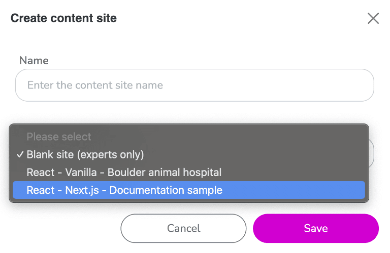 Create site